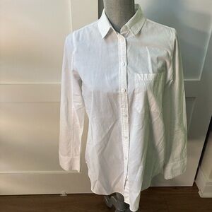 Athleta Marinwood stripped down White relaxed shirt, S